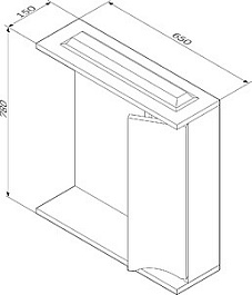 Am.Pm Мебель для ванной Like 65 R, напольная, белый глянец, венге – фотография-7